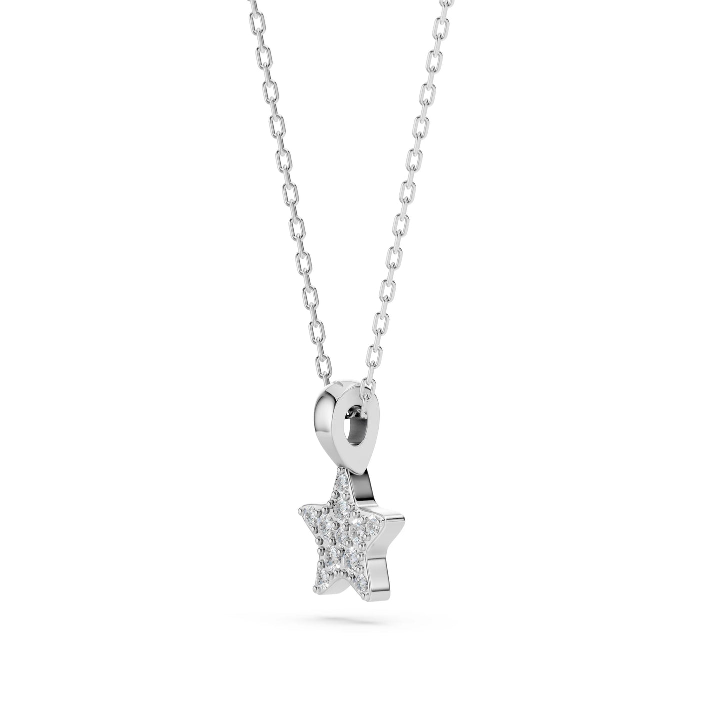Minimalismus-Halskette (Rund), 0.03 ct — 104-10077