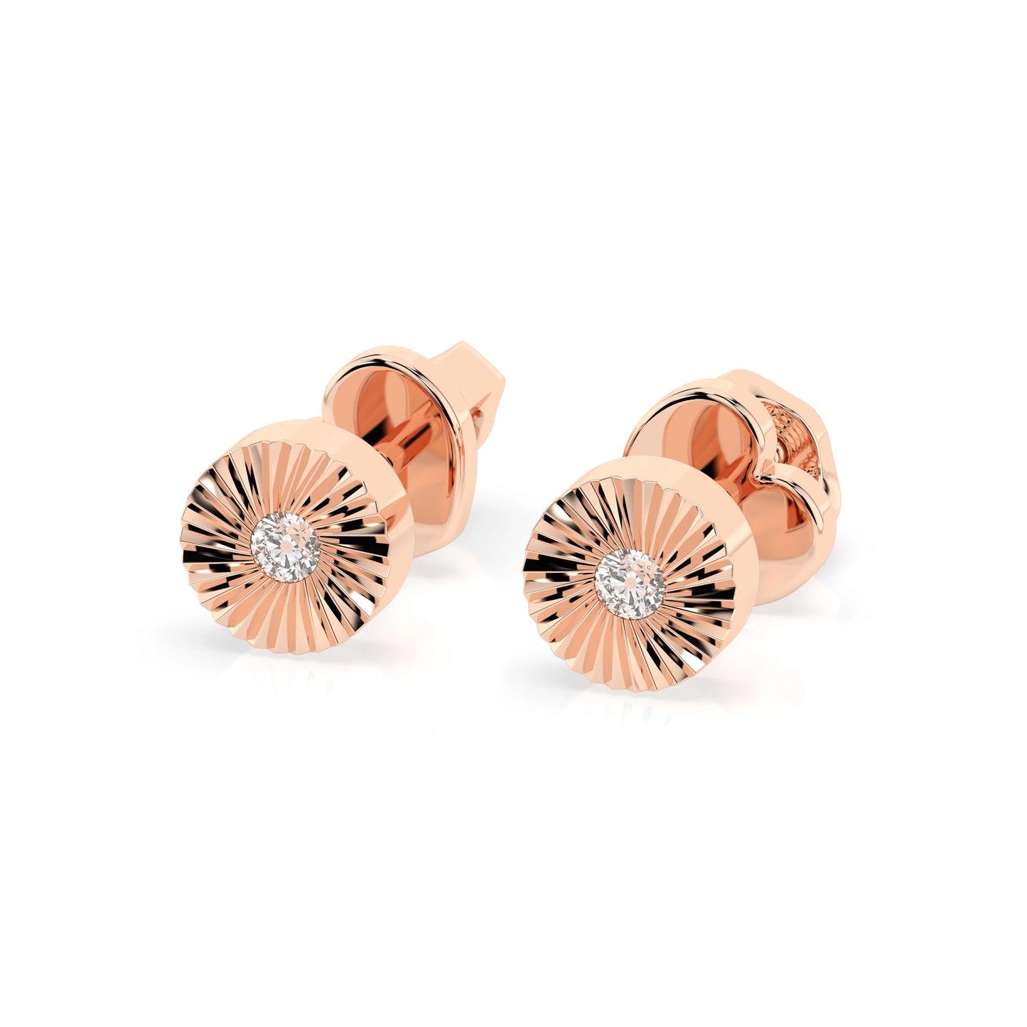 Minimalismus-Ohrringe (Rund), 0.04 ct — 102-10049