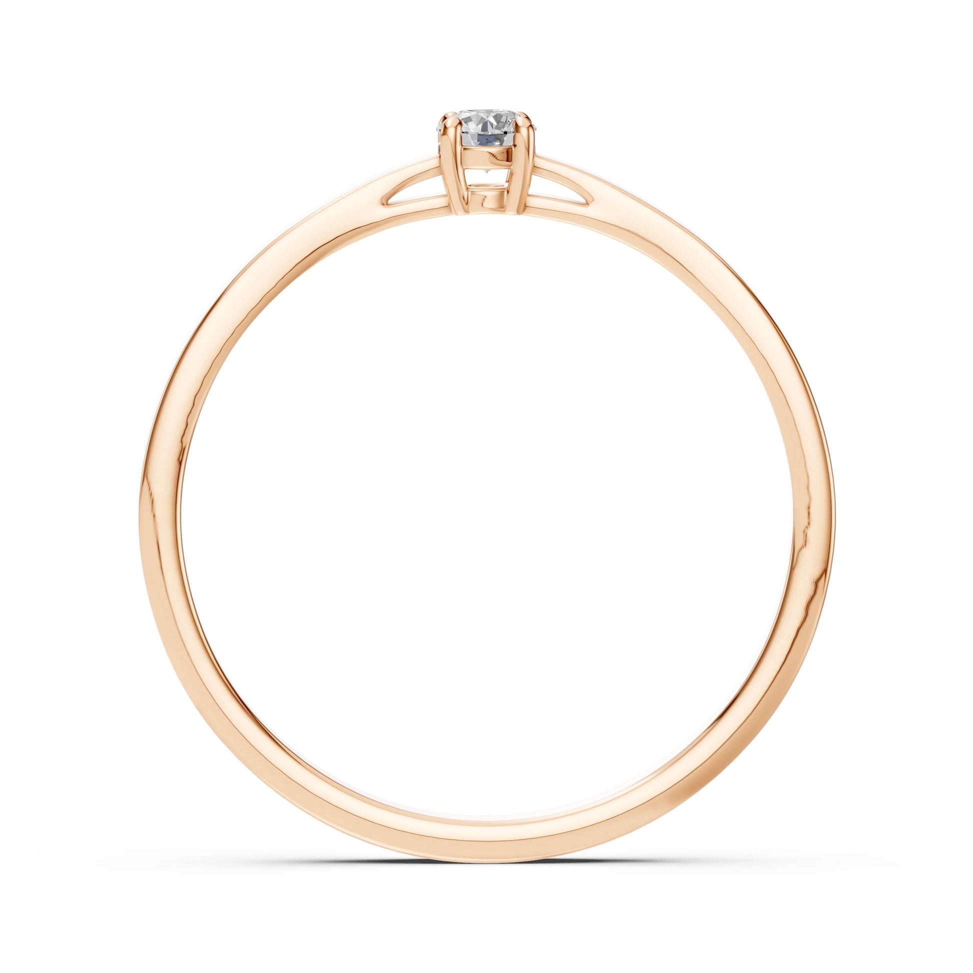 Solitär-Ring (Rund), 0.06 ct — 101-10012/1(2.5)