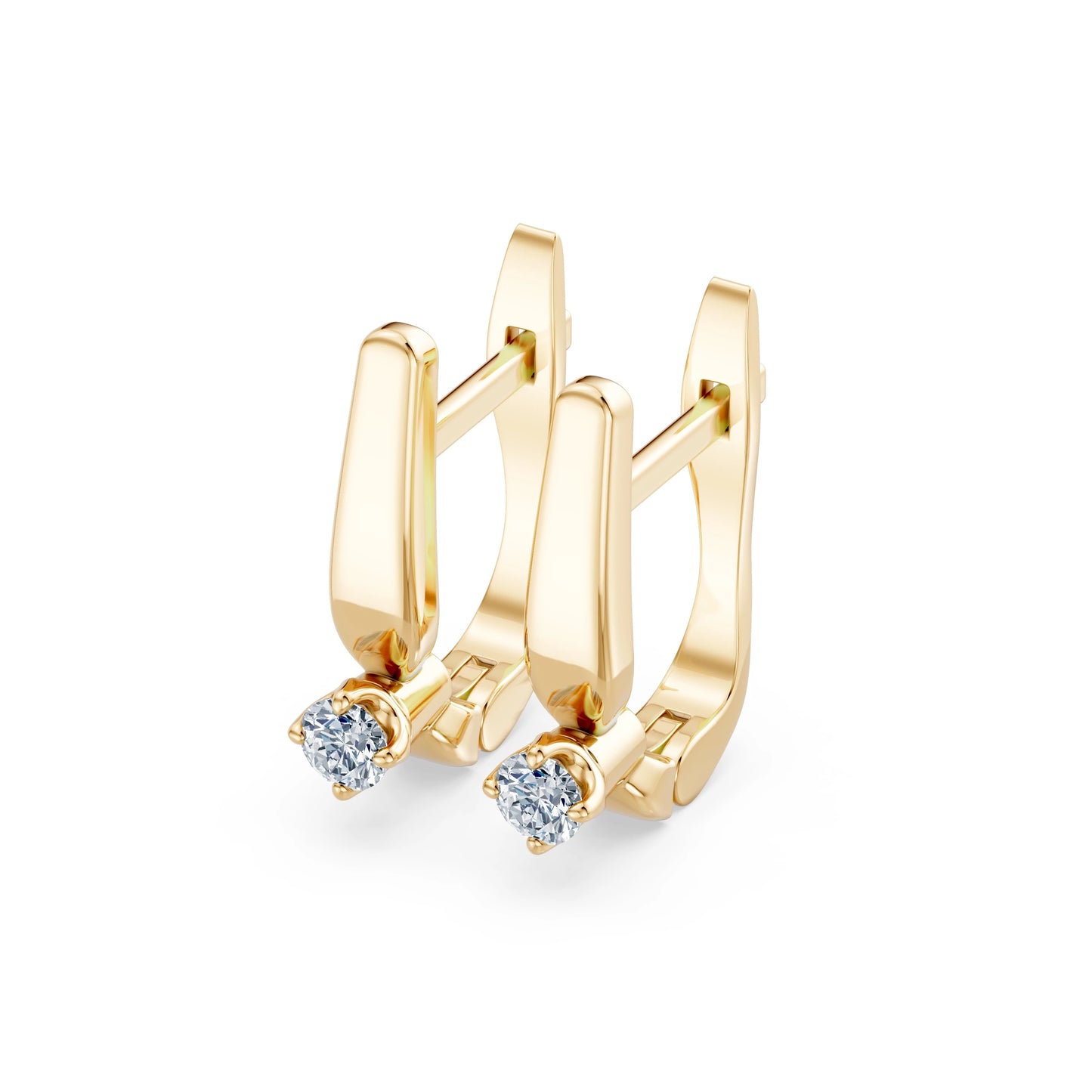 Solitär-Ohrringe mit englischem Verschluss, 0.2 ct — 102-10041(3.0)
