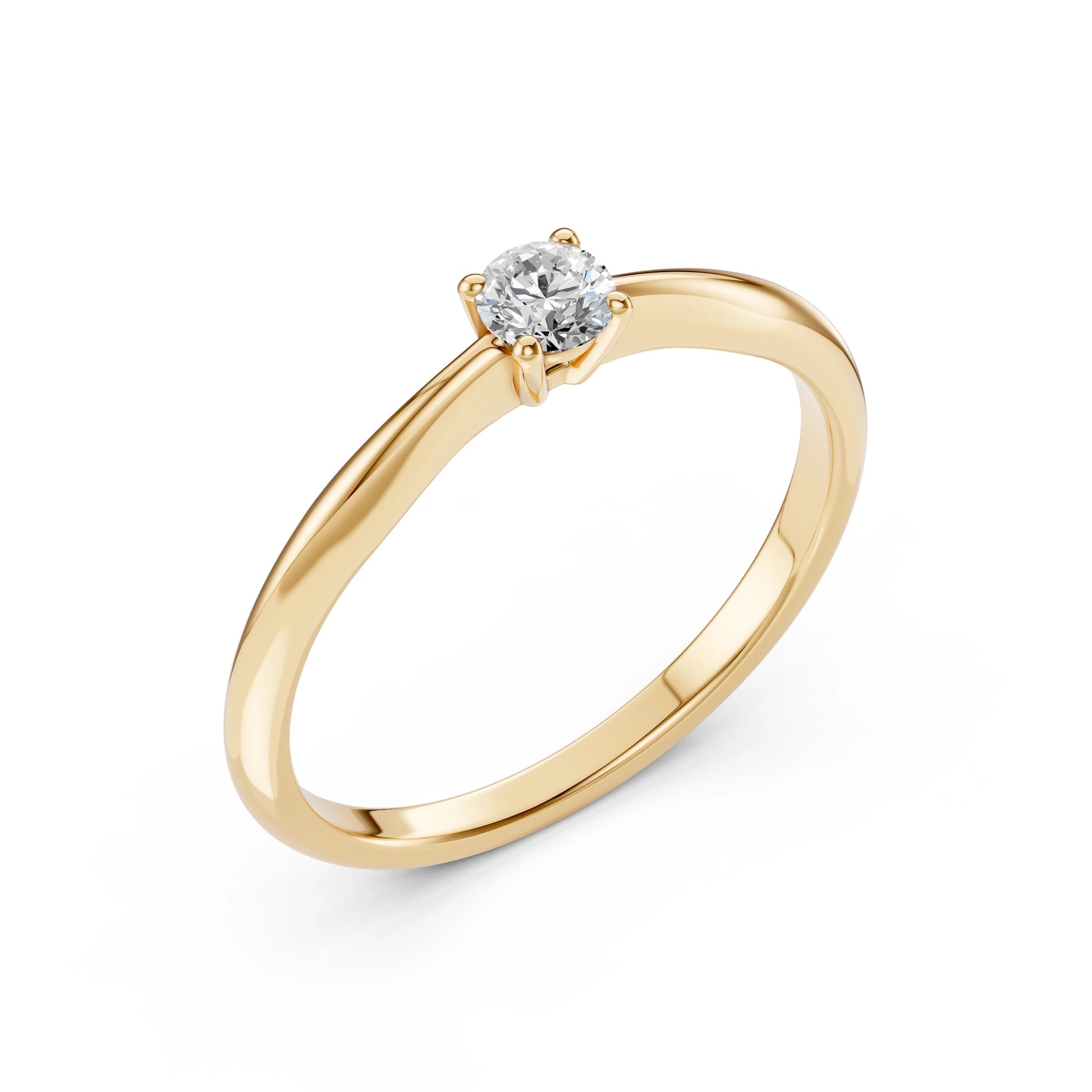 Solitär-Ring (Rund), 0.2 ct — 101-10021(3.7)
