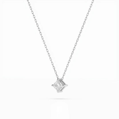 Solitär-Halskette (Prinzess), 0.17 ct — 104-10055(3.0)PR