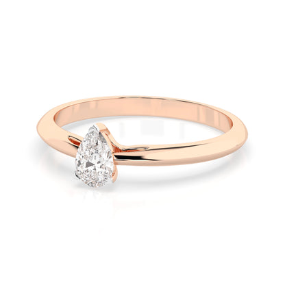 Solitär-Ring (Tropfen), 0.3 ct — 101-10190(0.30)PAR