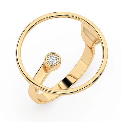 Minimalismus-Ring (Rund), 0.03 ct — 101-10077