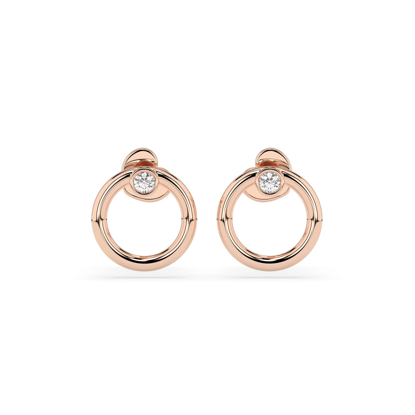 Minimalismus-Ohrringe (Rund), 0.06 ct — 102-10170