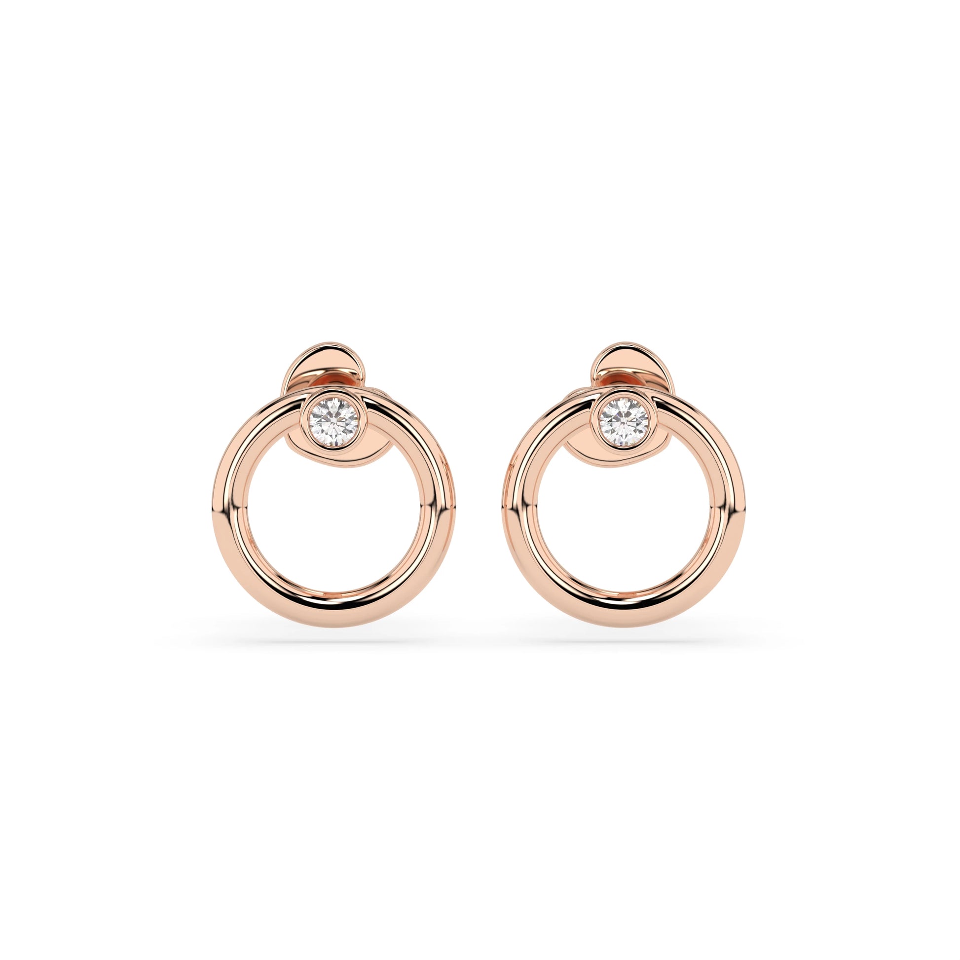 Minimalismus-Ohrringe (Rund), 0.06 ct — 102-10170