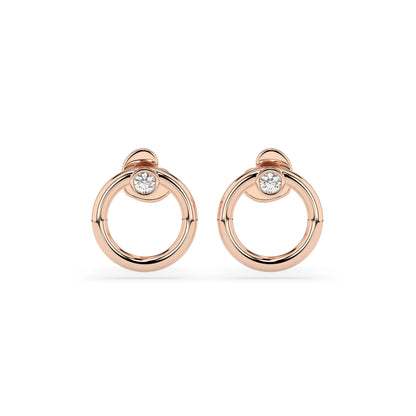 Minimalismus-Ohrringe (Rund), 0.06 ct — 102-10170