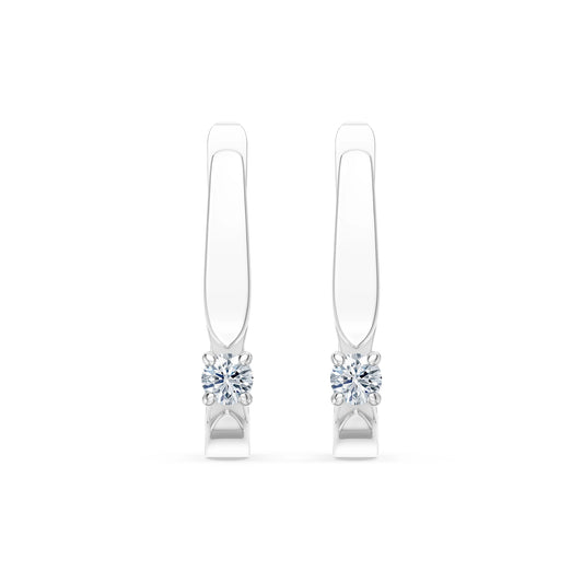 Solitär-Ohrringe mit englischem Verschluss, 0.15 ct — 102-10046(2.7)