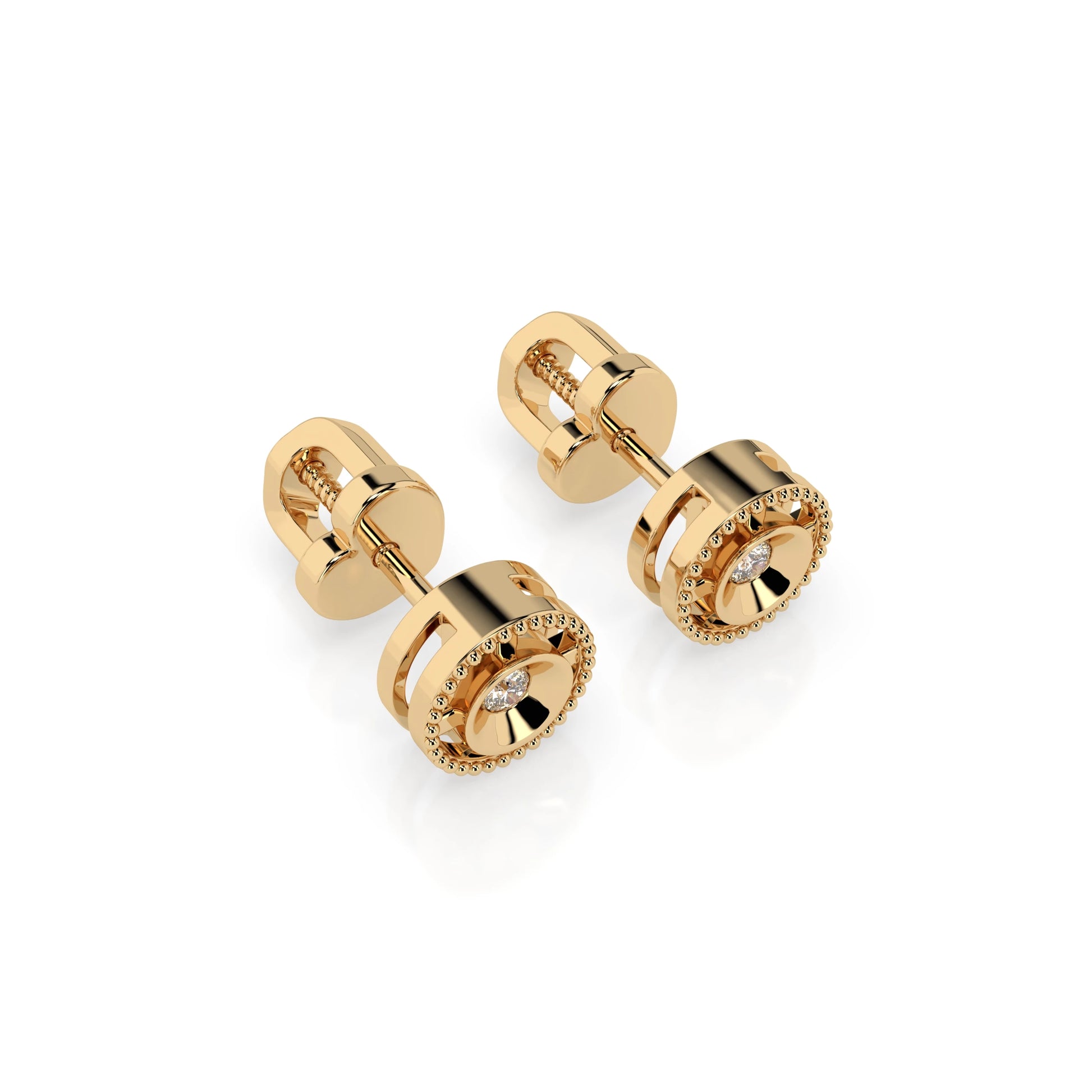 Minimalismus-Ohrringe (Rund), 0.04 ct — 102-10052