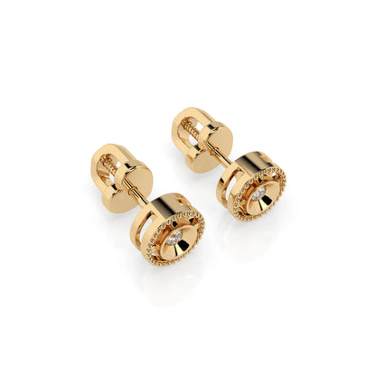 Minimalismus-Ohrringe (Rund), 0.04 ct — 102-10052