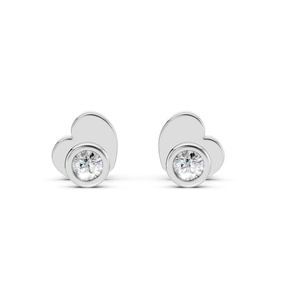 Solitär-Schmetterling-Ohrringe (Rund), 0.09 ct — 102-10010(2.3)