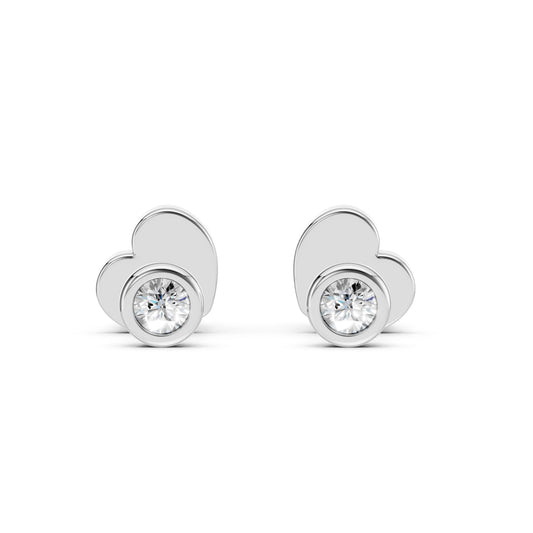 Solitär-Schmetterling-Ohrringe (Rund), 0.09 ct — 102-10010(2.3)