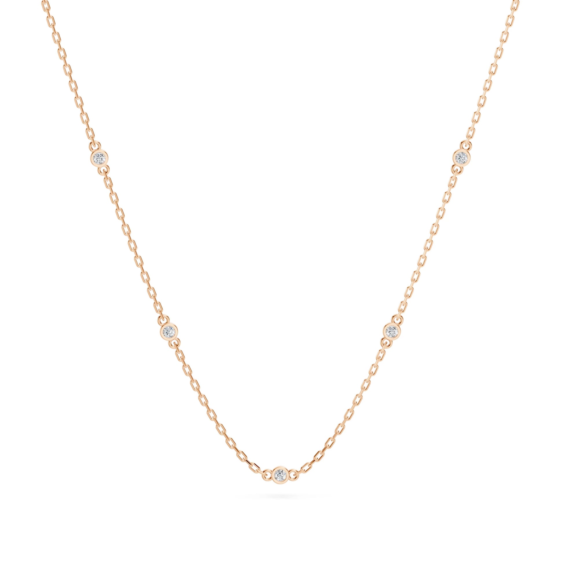 Minimalismus-Halskette (Rund), 0.07 ct — 104-10080/5(1.4)