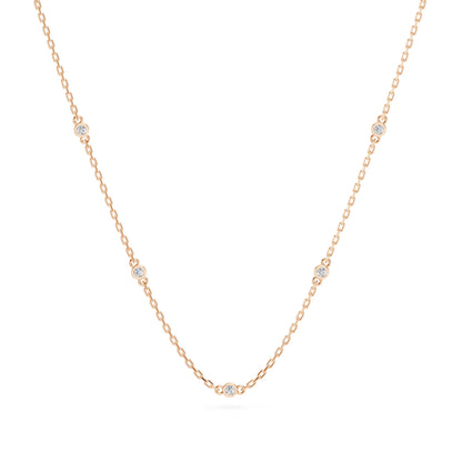 Minimalismus-Halskette (Rund), 0.07 ct — 104-10080/5(1.4)