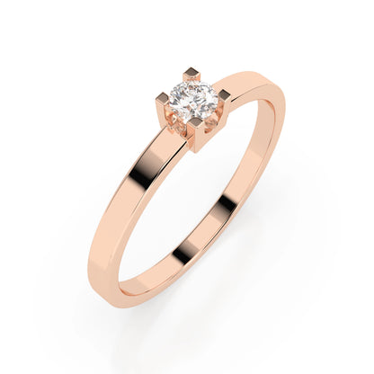 Solitär-Ring (Rund), 0.1 ct — 101-10036(3.0)