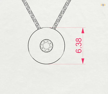 Solitär-Halskette (Rund), 0.04 ct — 104-10015(2.2)