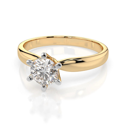 Solitär-Ring (Rund), 0.7 ct — 101-10040(5.7)