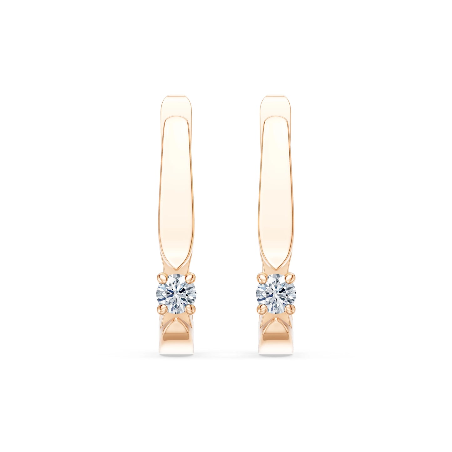 Solitär-Ohrringe mit englischem Verschluss, 0.15 ct — 102-10046(2.7)