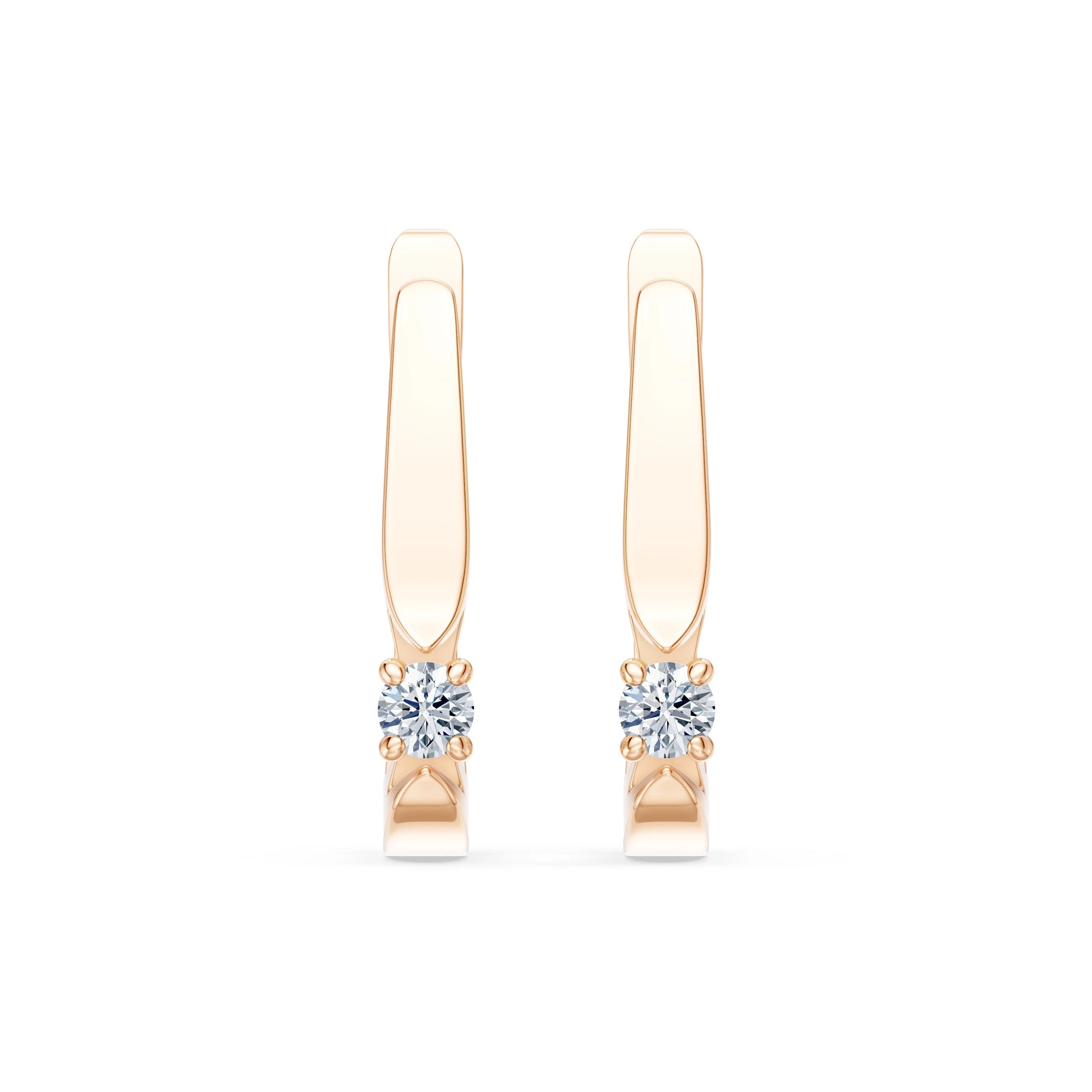 Solitär-Ohrringe mit englischem Verschluss, 0.15 ct — 102-10046(2.7)
