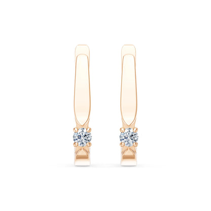 Solitär-Ohrringe mit englischem Verschluss, 0.15 ct — 102-10046(2.7)