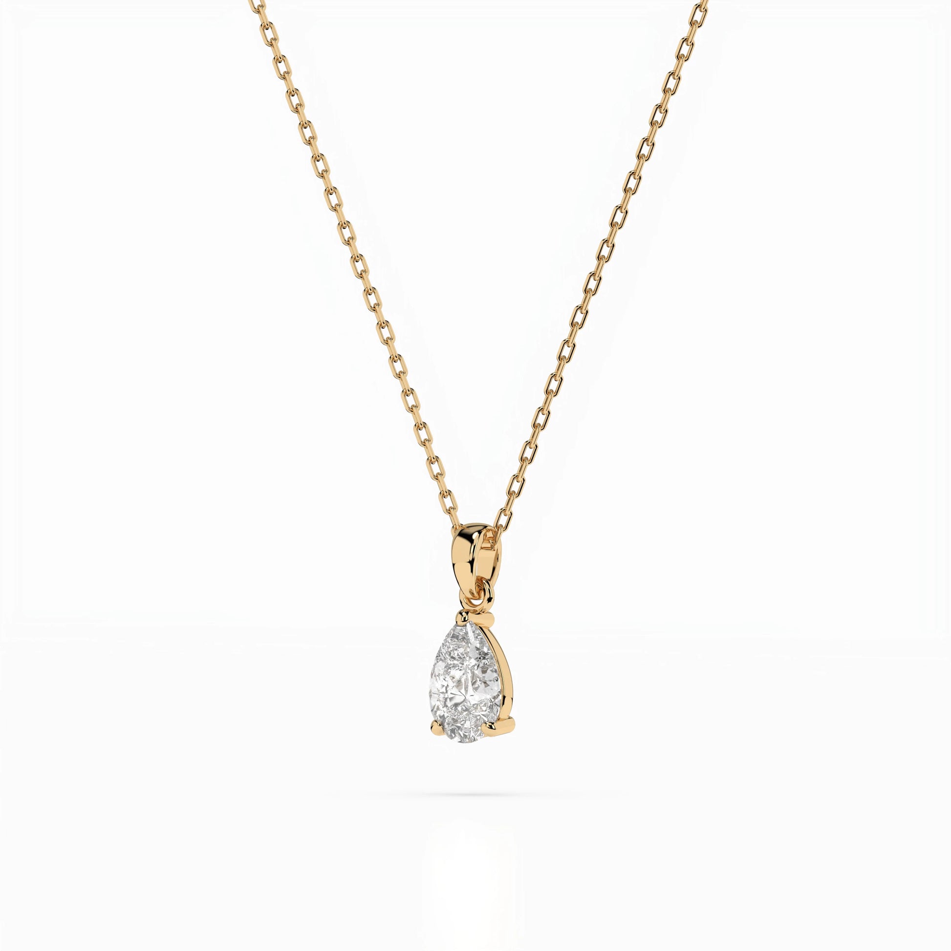 Solitär-Halskette (Tropfen), 0.3 ct — 104-10067(0.30)PAR