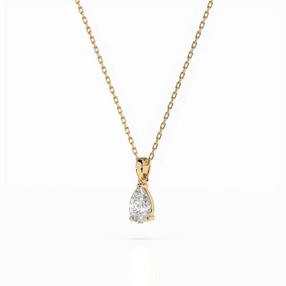 Solitär-Halskette (Tropfen), 0.3 ct — 104-10067(0.30)PAR