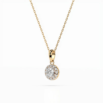 Solitär-Eternity-Halskette (Rund), 0.2 ct — 104-10053(3.7)