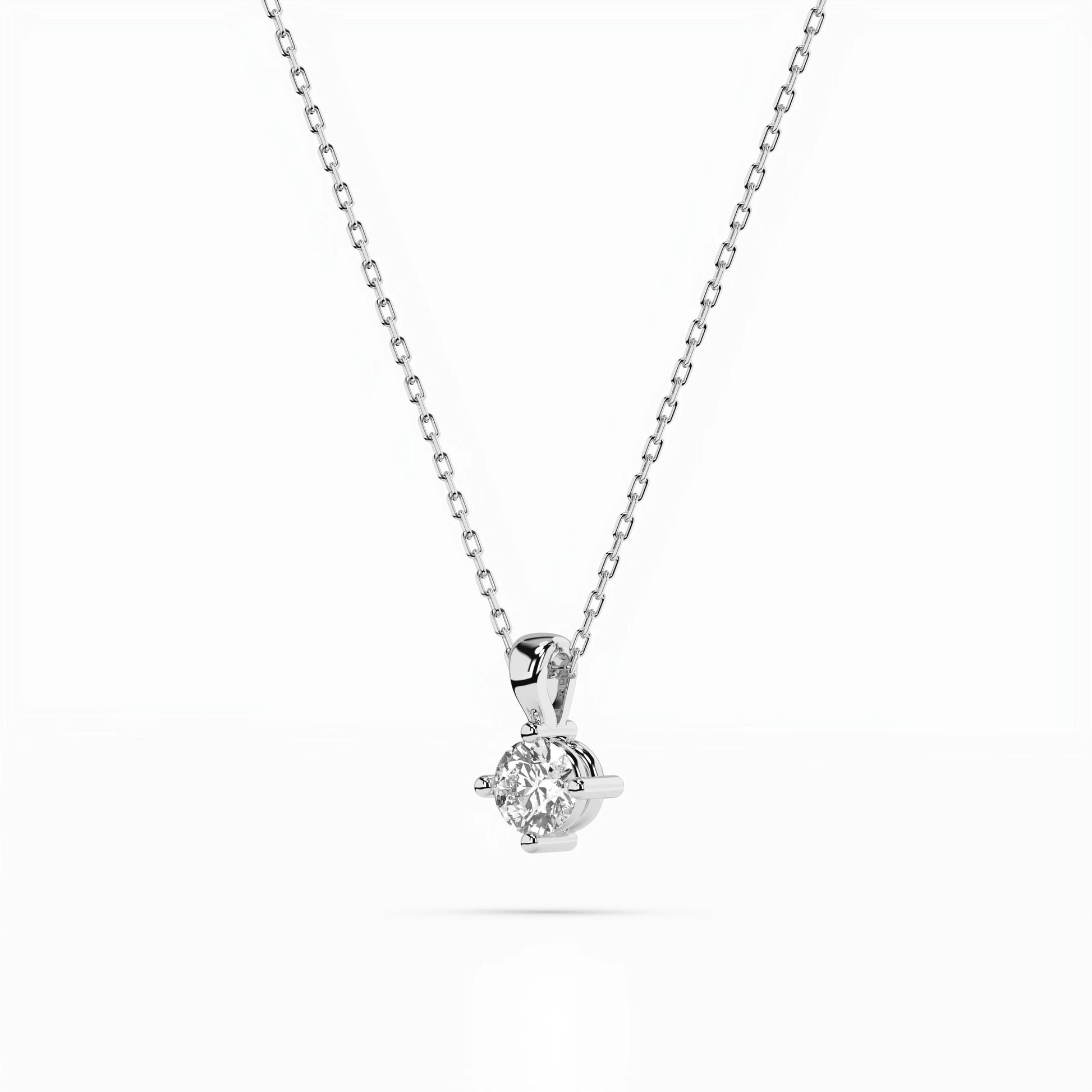 Solitär-Halskette (Rund), 0.1 ct — 104-10011(3.0)