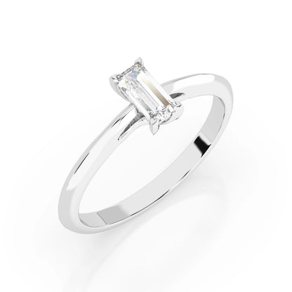 Solitär-Ring (Baguette), 0.3 ct — 101-10190(0.30)BAQ