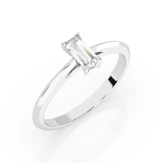 Solitär-Ring (Baguette), 0.3 ct — 101-10190(0.30)BAQ