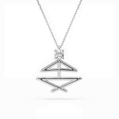 Minimalismus-Halskette (Rund), 0.1 ct — 104-10064