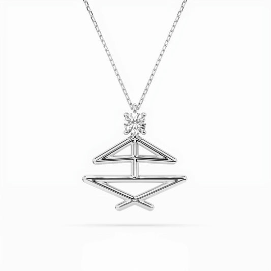 Minimalismus-Halskette (Rund), 0.1 ct — 104-10064