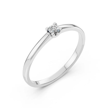 Solitär-Ring (Rund), 0.1 ct — 101-10117(3.0)