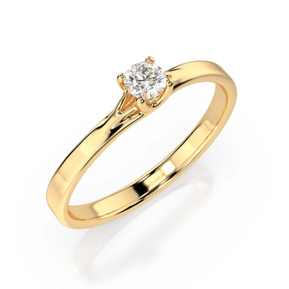 Solitär-Ring (Rund), 0.1 ct — 101-10014(3.0)