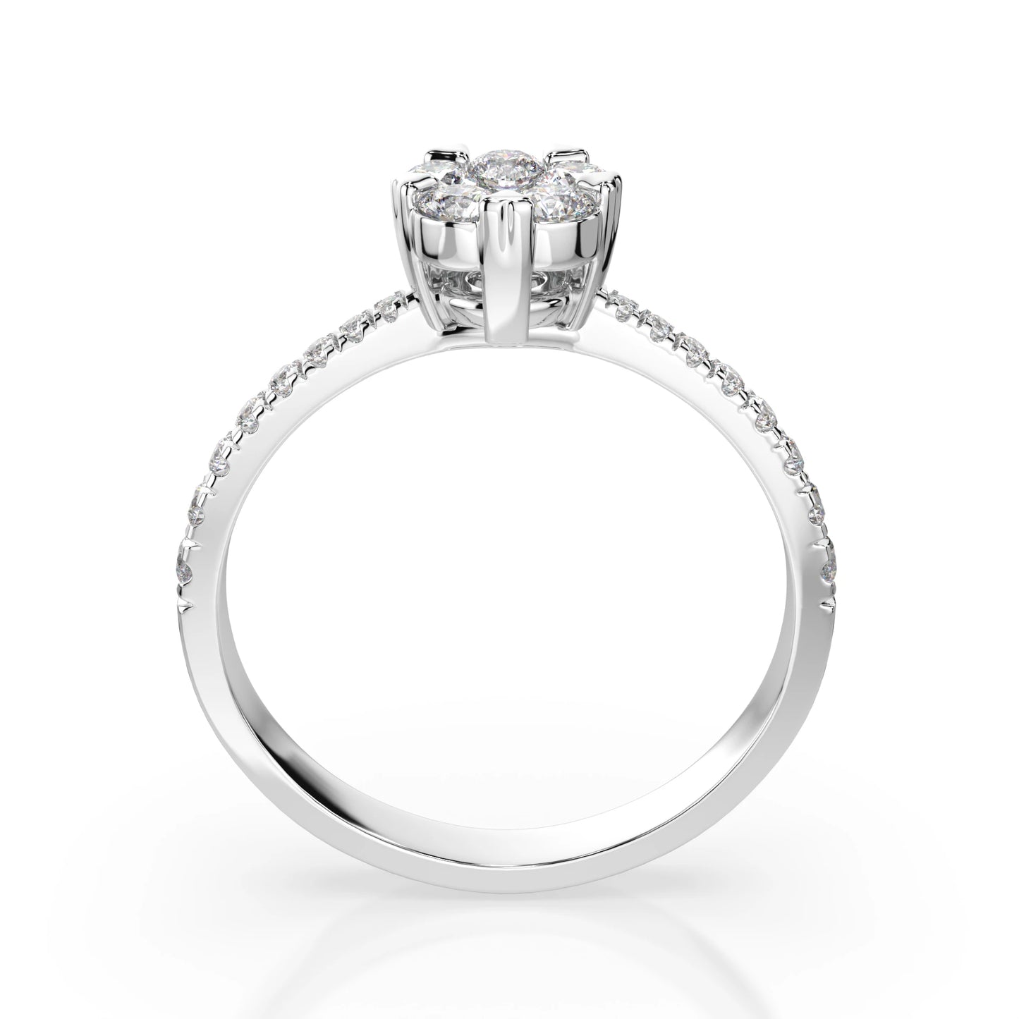 Illusion-Ring (Rund), 0.1 ct — 101-10015/4(3.0)