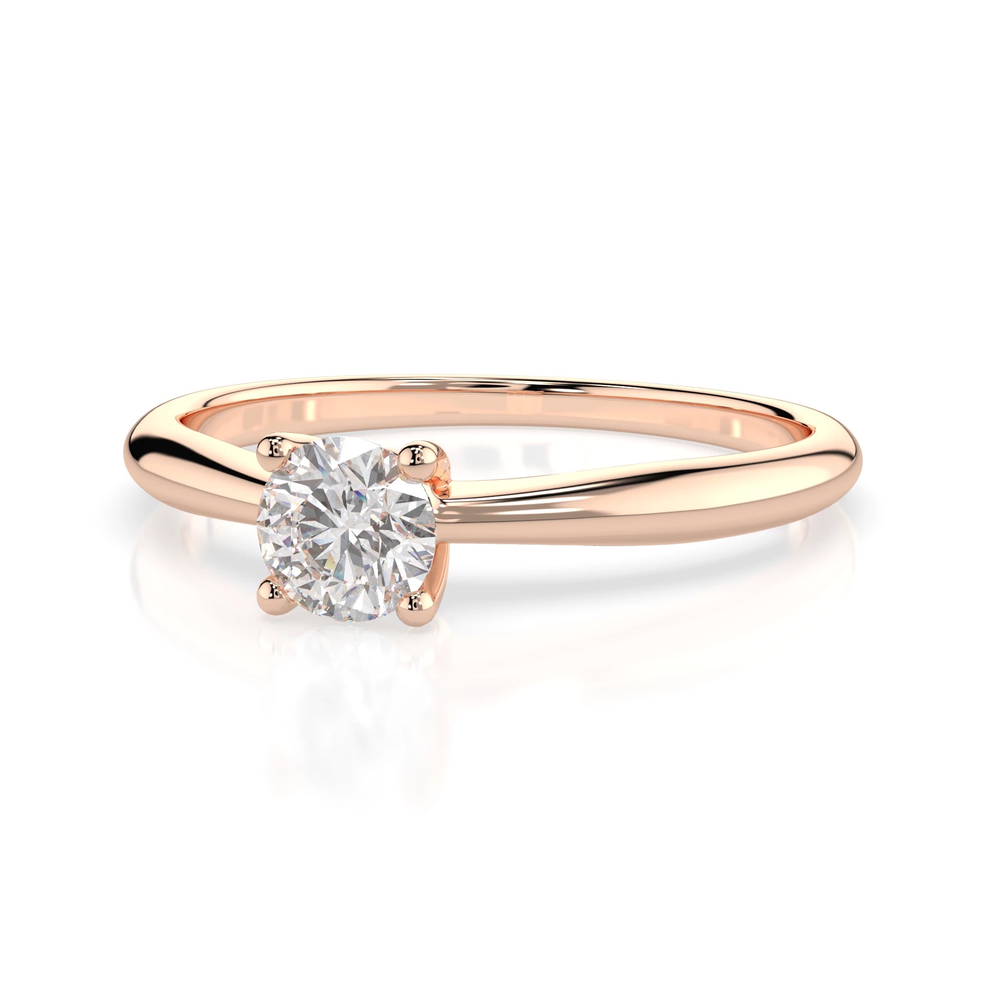 Solitär-Ring (Rund), 0.3 ct — 101-10021(4.2)