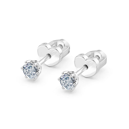 Solitär-Schmetterling-Ohrringe, 0.3 ct — 102-10040/1(3.4)