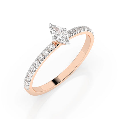 Solitär-Eternity-Ring (Marquise), 0.15 ct — 101-10181/4(0.15)MARQUISE