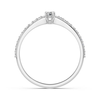 Solitär-Eternity-Ring (Rund), 0.1 ct — 101-10116/2(3.0)