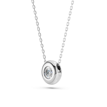 Solitär-Halskette (Rund), 0.15 ct — 104-10007(3.4)