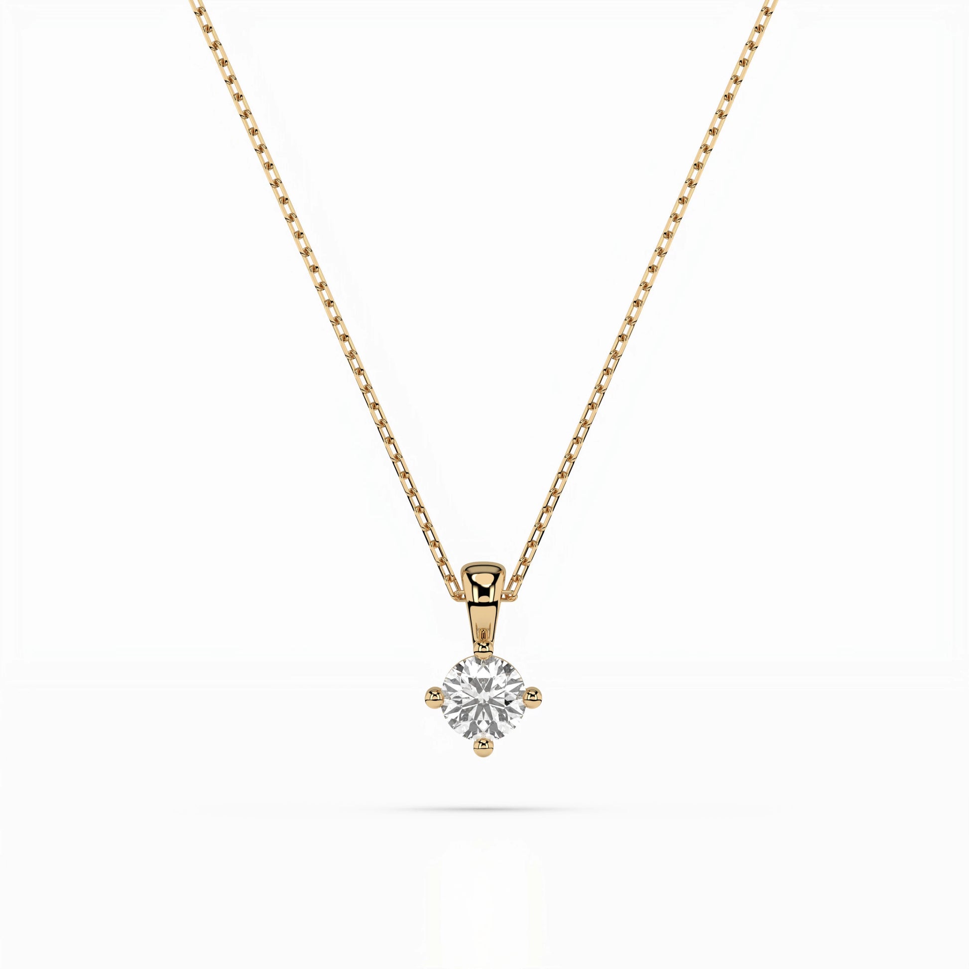 Solitär-Halskette (Rund), 0.2 ct — 104-10011(3.7)
