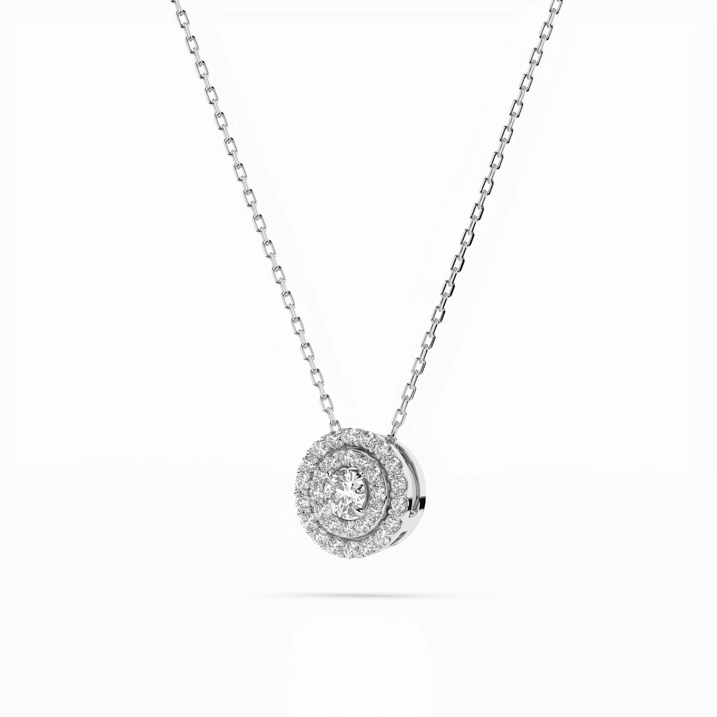 Illusion-Halskette (Rund), 0.09 ct — 104-10043