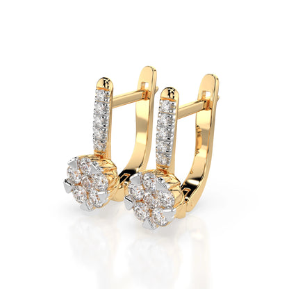 Illusion-Ohrringe (Rund), 0.12 ct — 102-10015/4(2.5)