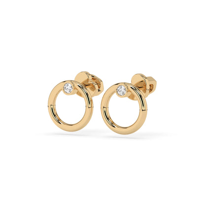 Minimalismus-Ohrringe (Rund), 0.06 ct — 102-10170