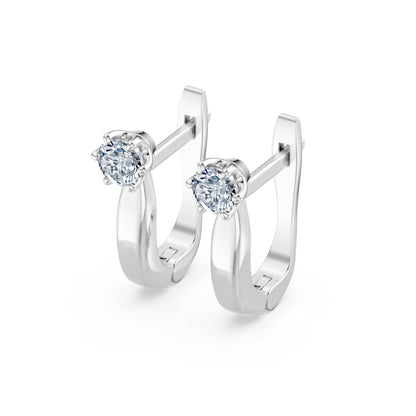 Solitär-Ohrringe mit englischem Verschluss, 0.5 ct — 102-10040(4.0)