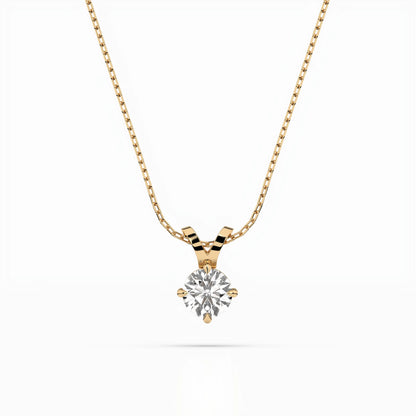 Solitär-Halskette (Rund), 0.3 ct — 104-10037(4.2)