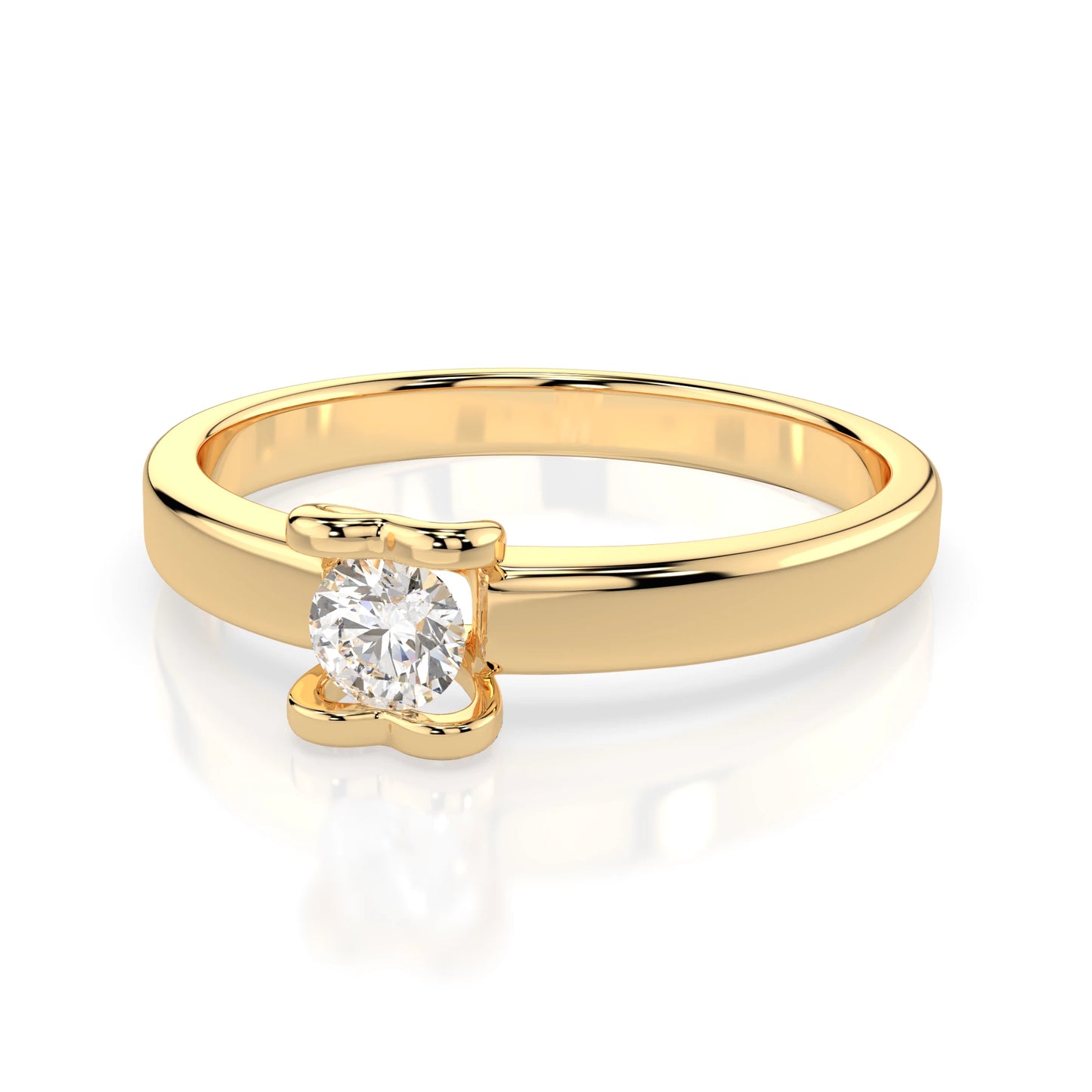 Solitär-Ring (Rund), 0.15 ct — 101-10013(3.4)