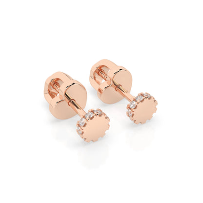 Minimalismus-Ohrringe (Rund), 0.1 ct — 102-10029