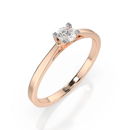 Solitär-Ring (Rund), 0.15 ct — 101-10020(3.4)