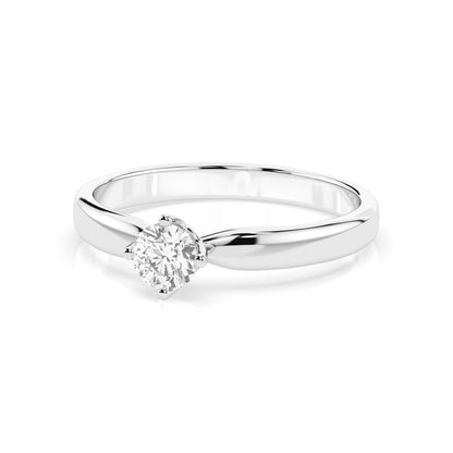 Solitär-Ring (Rund), 0.3 ct — 101-10041(4.2)